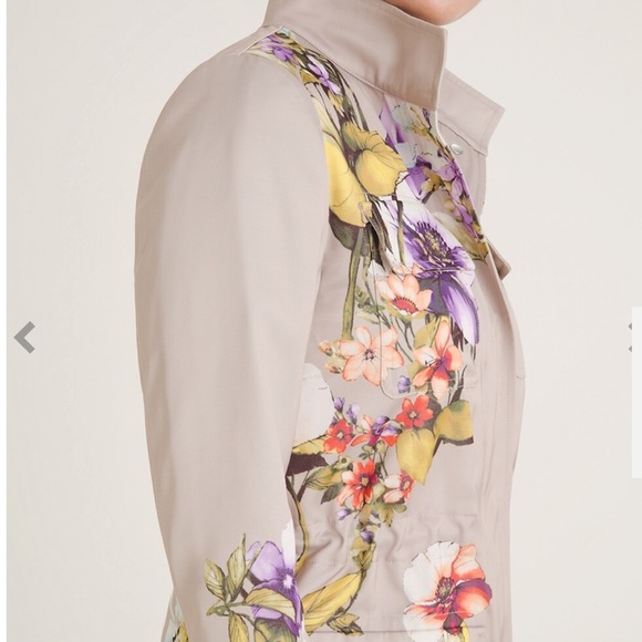 Chicos floral satin feel utility jacket - Picture 3 of 8